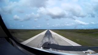 Cockpit View  Boeing 767300ER landing at Punta Cana Intl Airport [upl. by Anelyak]