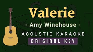 Valerie  Amy Winehouse Acoustic Karaoke [upl. by Norina30]