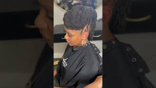 HAVE YOU SEEN LOCS STYLED LIKE THIS  RICHMOND VA NATURAL HAIR SALON  CREATIVE HAIRSTYLED [upl. by Riebling]