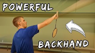 How To Play A Powerful BACKHAND like TAUFIK HIDAYAT  Backhand TUTORIAL [upl. by Eirak]