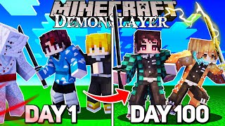 We Survived 100 Days In Demon Slayer Minecraft  Duo Demon Slayer Minecraft 100 Days [upl. by Teryn57]