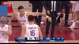 4η περίοδος Ελλάδα  Τσεχία 23022024 FIBA EUROBASKET QUALIFIERS 2025 [upl. by Hunsinger]