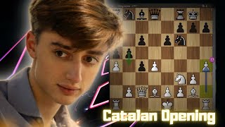 Daniil Dubov Destroys Ding Liren in 18 Moves With an Ultra Aggressive Attack in the Catalan Opening [upl. by Ehsiom992]