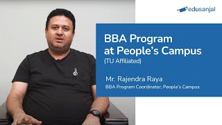 BBA Program at Peoples Campus  TU Affiliated [upl. by Swec]