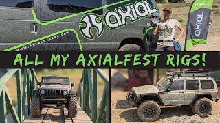 ALL MY AXIALFEST RC CARS Walk Around [upl. by Rowe846]