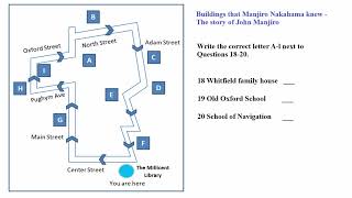 IELTS Listening Map with Answers and Script  Buildings that Manjiro Nakahama Knew [upl. by Lara226]