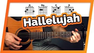 Hallelujah Guitar Tutorial Jeff Buckley Easy Chords Guitar Lesson [upl. by Elboa]