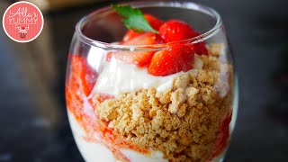 Strawberry Cheesecake Recipe in a Cup  Клубничный чизкейк Рецепт [upl. by Hserus224]