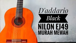 Tutorial Unboxing dan Review Senar Gitar DquotAddario black nilon EJ49 [upl. by Ojadnama939]