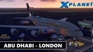 ✈️ XPLANE 11  A380 ETIHAD  ABU DHABI OMAA  LONDON HEATHROW EGLL  LIVE ONLINE FLIGHT [upl. by Oona651]