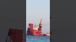 Cargo Ship Moving by tugboat [upl. by Funk]