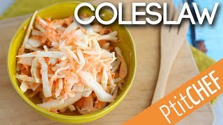 Recette de coleslaw à laméricaine salade de chou et carotte  Ptitchefcom [upl. by Dray]