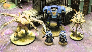 Warhammer 40k  Battlereport 563  Tyraniden vs Space Marines DE [upl. by Hillell]