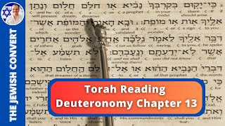 Deuteronomy Chapter 13  Torah Reading in Hebrew with English Translation  TORAH STUDY [upl. by Lanctot]