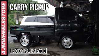 MODIFIKASI PICKUP CARRY VELG BORBET TYPEA  AJMHEELSSTORE [upl. by Ahsienek]