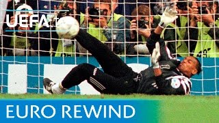 EURO 96 highlights France v Netherlands penalty shootout [upl. by Nodroj]