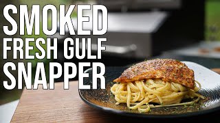 Fresh Caught Red Snapper SMOKED on the Pit Boss Platinum Lockhart [upl. by Greff]