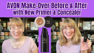 AVON Make Over Before amp After with New Primer amp Concealer [upl. by Akimas]