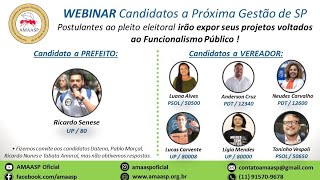 Webinar  Candidatos à Próxima Gestão de São Paulo [upl. by Murry]