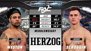 FREE FIGHT Zach Scroggin VS Josh Weston  FAC 23 [upl. by Egres353]