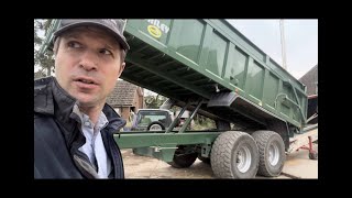 Harvesting the last of the Wheat and Spring Barley Potato test digs Vaderstad packer repair [upl. by Akiaki413]