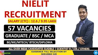 NIELIT SCIENTIST B amp STA RECRUITMENT 2024  LATEST GOVERNMENT JOB FOR GRADUATE  BE  BTECH [upl. by Eamanna]