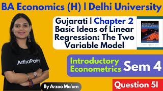 Q5I  Introductory Econometrics Sem 4  BA Eco  Ch 2  Essentials of Econometrics Damodar Gujarati [upl. by Lupe]