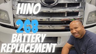 Hino 268 Battery Replacement [upl. by Asecnarf]