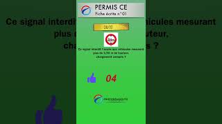 Permis CE  Fiche écrite 01 question 08 quiz [upl. by Yacov]