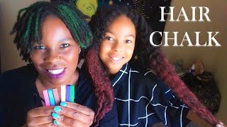 Hair Chalk For Locs and Natural Hair  Hair Color With No Bleach No Dye [upl. by Asiuol]