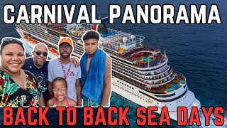 Carnival Panorama 2024 Back to Back SEA DAYS What is a SEA DAY like on Carnival [upl. by Irmgard]