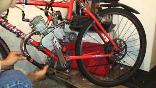 80cc Motorized Bicycle Muffler Mod Fix Exhaust Repair [upl. by Ahsietal]