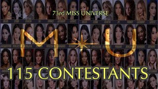 OCTOBER UPDATE 115 CONFIRMED MISS UNIVERSE 2024 CANDIDATES  73rd Miss Universe [upl. by Marcy]