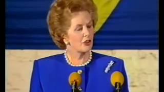 Margaret Thatcher  Speech to the College of Europe quotThe Bruges Speechquot [upl. by Okoy]