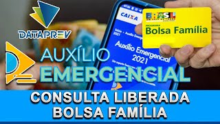 LIBERADO AUXÍLIO EMERGENCIAL 2021 BOLSA FAMÍLIA CONSULTA DATAPREV BENEFÍCIO BLOQUEADO  SAIBA TUDO [upl. by Redneval]