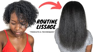 COMMENT BIEN LISSER SES CHEVEUX CREPUS  MA MEILLEURE ROUTINE LISSAGE TRES DETAILLEE [upl. by Atiragram]