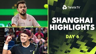 Rune vs Berrettini Wawrinka vs Cobolli Fritz amp Dimitrov Return  Shanghai 2024 Highlights Day 6 [upl. by Yehudit]