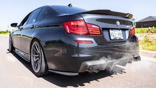 700HP BMW M5 Sounds INSANE Valvetronic Exhaust Full TITANIUM [upl. by Eylsel]