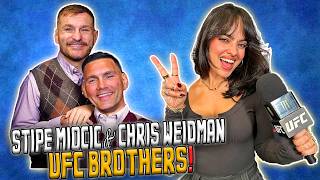 Stipe Miocic amp Chris Weidman are wild together LOL  UFC 309 [upl. by Marden820]