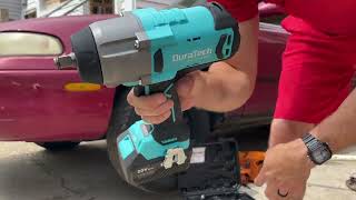 VERY POWERFUL  DEMO Duratech Impact Wrench [upl. by Eessac]