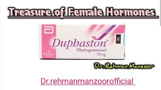 Treasure of Female Hormones  DrRehman Manzoor [upl. by Kristina]