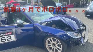 セントラルサーキットGR86クラッシュ※動画は後から頂いた車載で投稿主は青のzn8です。サーキットレース GR86トヨタセントラルサーキット クラッシュ [upl. by Ailet]