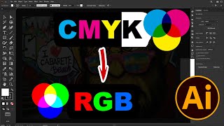 How to Change Document Color Mode CMYK to RGB Color in illustrator [upl. by Lila]