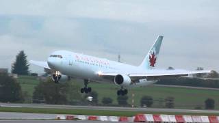 HD Air Canada Boeing 767300ER landing at GenevaGVALSGG [upl. by Afnin829]