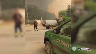 VICO  Fiamme sul Gargano torna la paura dopo l’incendio di Peschici nel 2007 45 persone evacuate [upl. by Yhotmit]