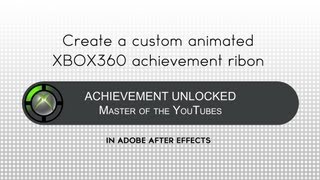 Custom XBOX Achievement  After Effects Tutorial [upl. by Coffee]