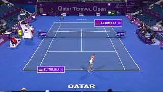 Elina Svitolina vs Victoria Azarenka  2021 Doha Quarterfinals  WTA Match Highlights [upl. by Colene]