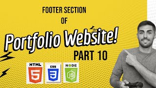 Responsive Portfolio Website  Add Footer  Project  HTML CSS JavaScript [upl. by Anahgem]