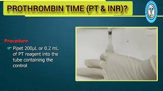 PT Prothrombin Time and INR Test Procedure [upl. by Fregger434]