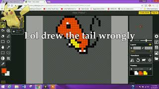 Creating a pixel charmander with piskel art [upl. by Dranoel]